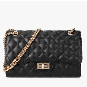 Black quilted purse